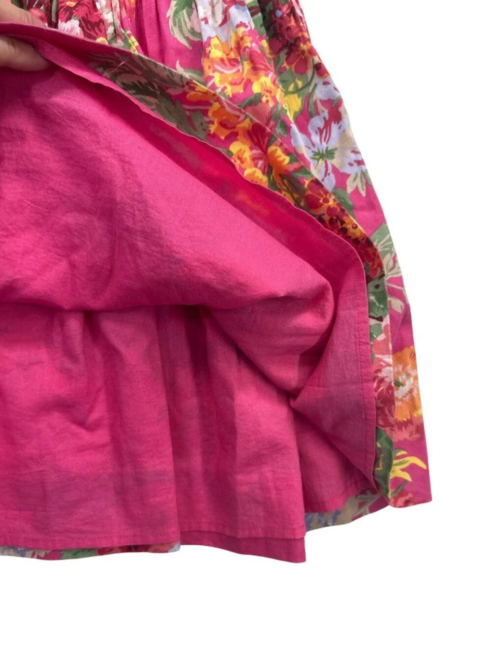 Polo Ralph Lauren Girl's Size 6  Sleeveless Dress Pink Floral Ruffles Summer